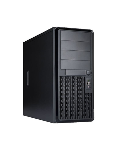 Midi Tower InWin PE689 Black USB3.0*2+A(HD)+fron fan 120mm*1+rear fan 120mm*1+ 2*2SATA+1*1SATA+Intrusion Switch/ holes for SL20” ATX RACKMOUNT*(без блока питания)