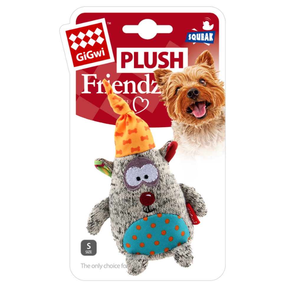 75401 Игрушка для собак медведь с пищалкой 10см, серия plush friendz