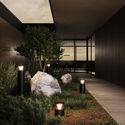 Наземный высокий светильник Maytoni Pyro O496FL-L21B3K2