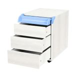 Тумба Дэми на колёсиках с 3 ящиками и органайзером для канцелярии (ТУВ.08)