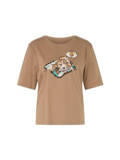 Marc Cain Футболка расшитая тонкой бахромой и бисером