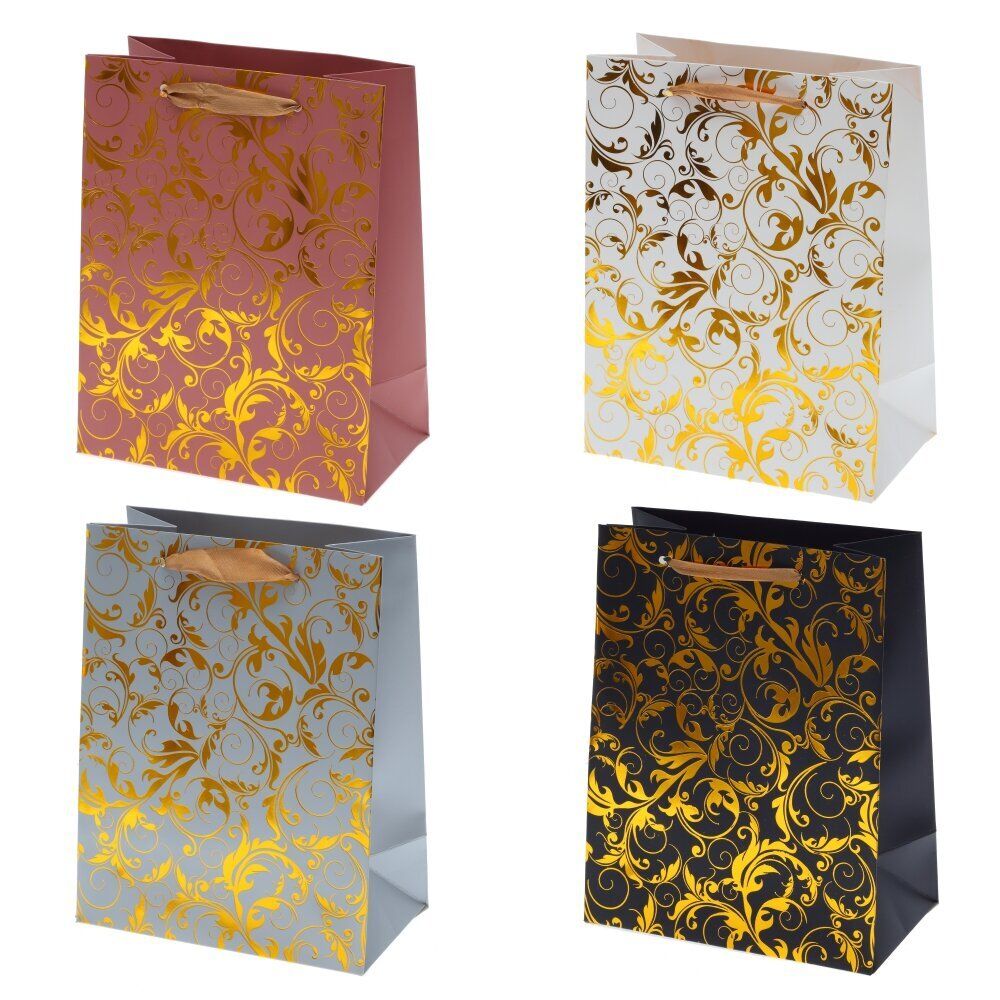 GAEM Пакет подарочный S (бумага 210г/м2, блок 12шт), L18 W10 H23 см, 4в.