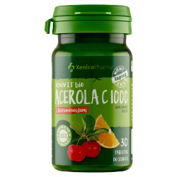 XeniVIT bio Acerola C 1000 с биофлавоноидами - диетическая добавка, 30 пастилок