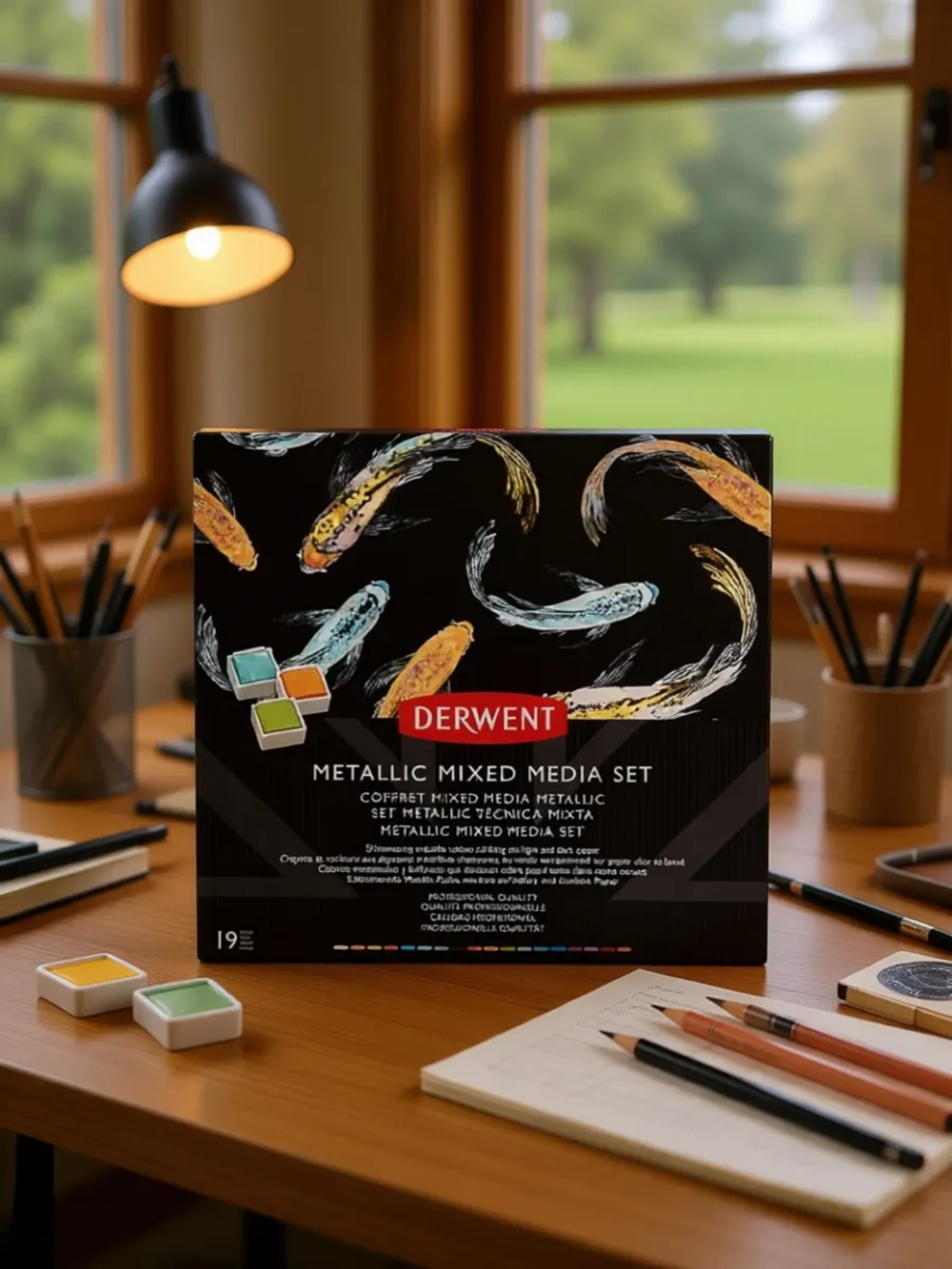 Подарочный набор карандашей и акварельных красок