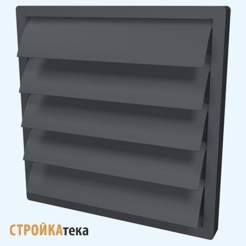 Решетка с гравитационными жалюзи (460х460, D 400) Эра 4646К40Ф Серая