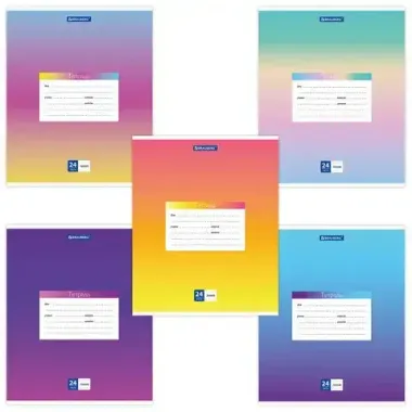 Тетрадь 24 л. лин. (BRAUBERG) , обложка картон, 