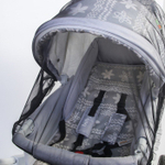 4940745 Универсальная москитная сетка на детскую коляску, цвет черный