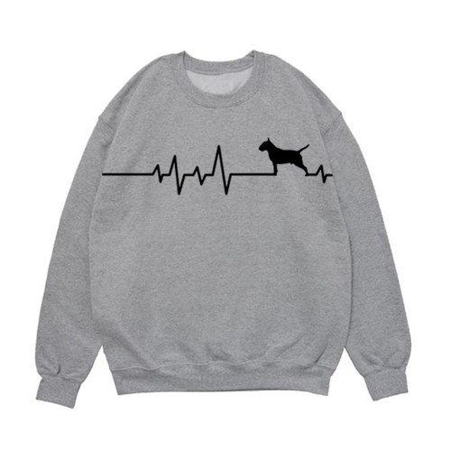 Свитшот "Сердечный ритм с Бультерьером"