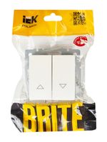 BRITE Выключатель жалюзи 10А ВС10-1-5-БрБ белый IEK