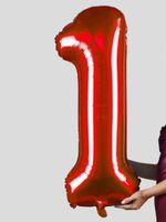 FM Шар 40" / 102 см "Цифра 1" Красный (БГ-60)
