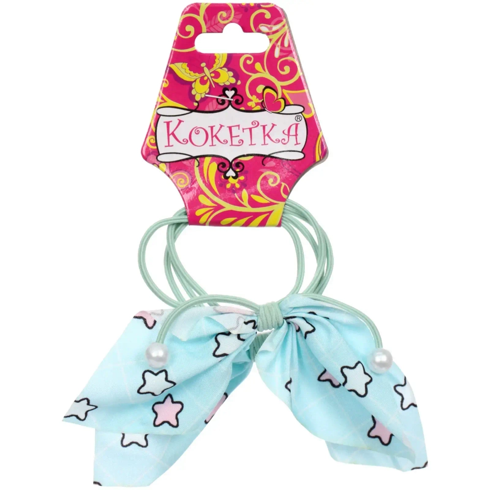 Резинки для волос детские 2шт «МЯТНЫЙ БУМ», звездочки, микс 5 цветов, d-5.5см (Кокетка)