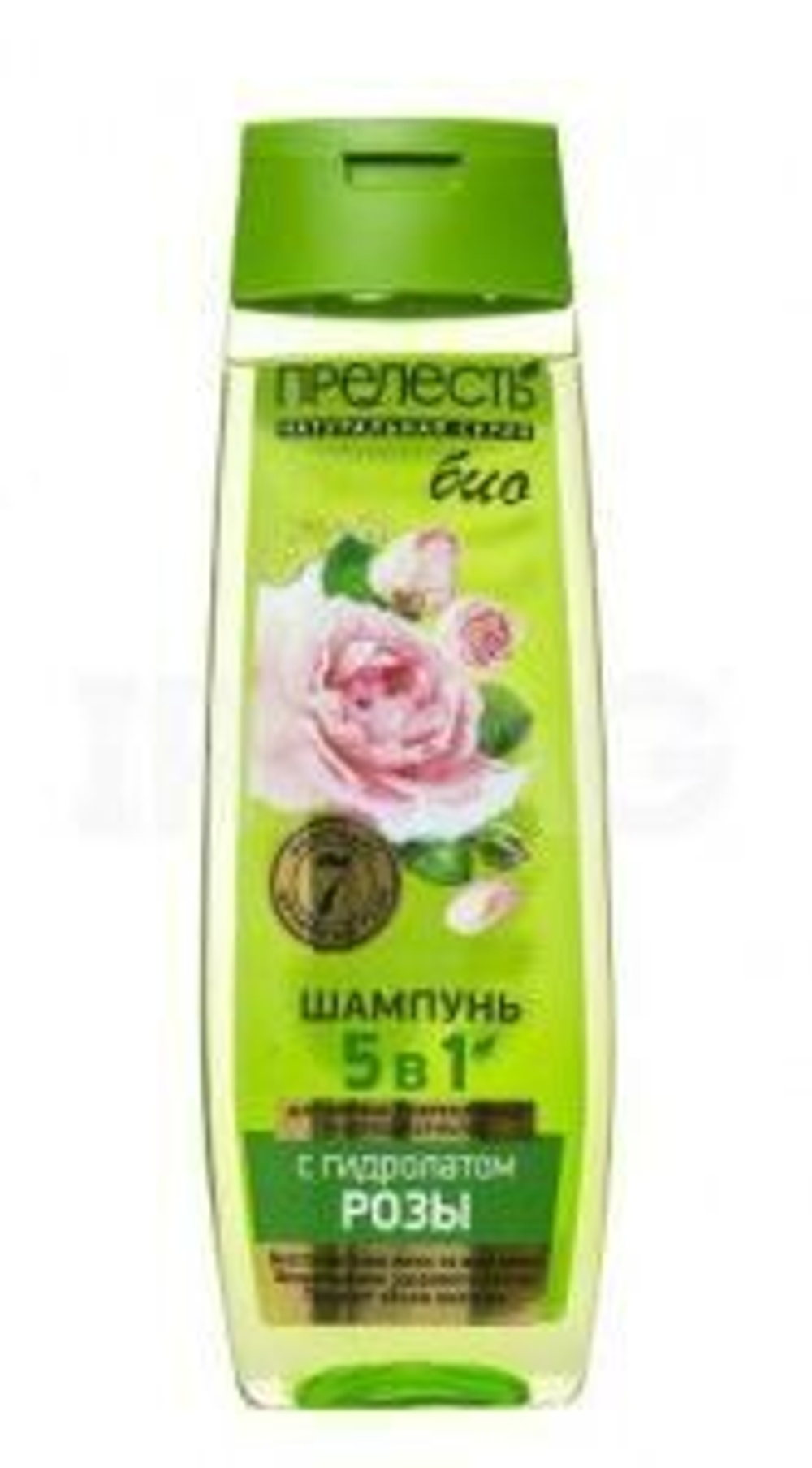 ПРЕЛЕСТЬ Био ШАМПУНЬ для поврежденных и секущихся волос 5 в 1 с гидролатом Розы, 400мл