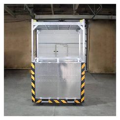 Люлька подвесная алюминиевая MEGAL ЛПА - 2/1 с защитным демпфером сигнального цвета