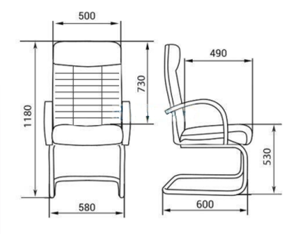 Кресло для руководителя АТЛАНТ ХРОМ КОНФЕРЕНЦ