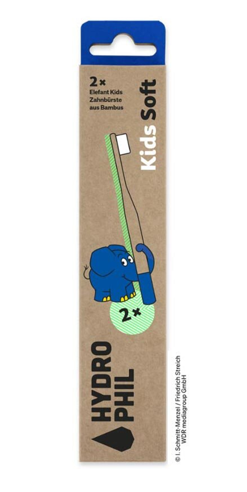 Детские бамбуковые зубные щетки Hydrophil в форме слоника (2 шт.)