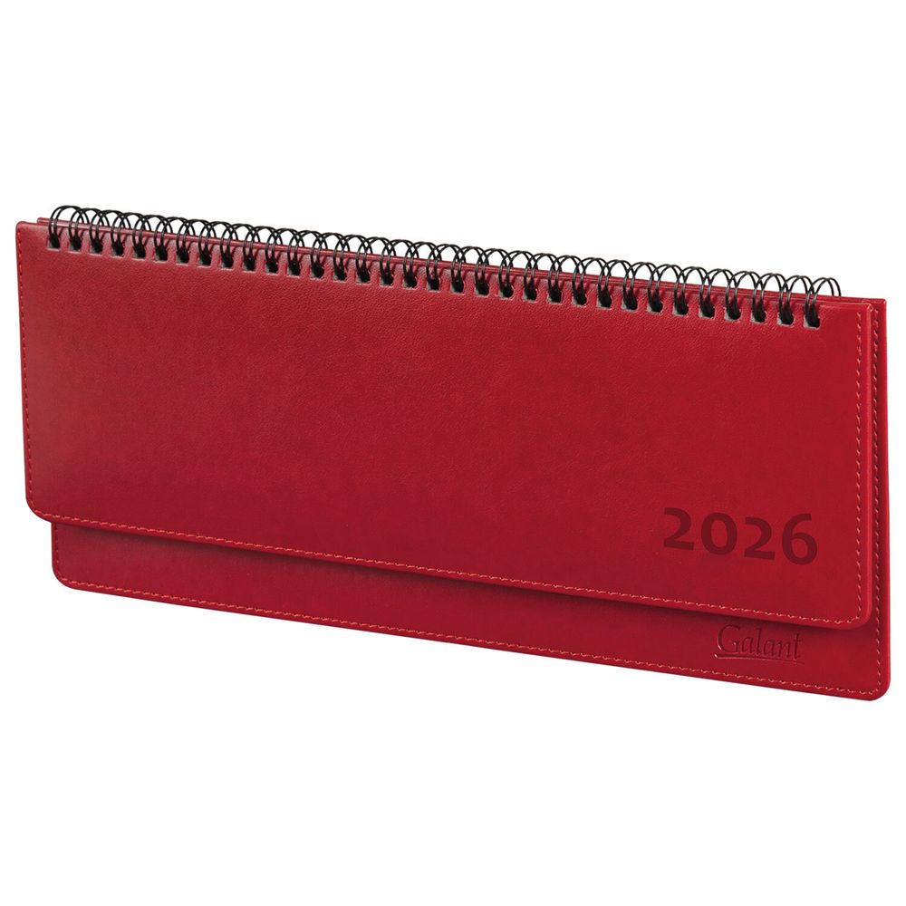 Планинг датированный 2026 305х140 мм GALANT "Ritter" под кожу красный (117237)