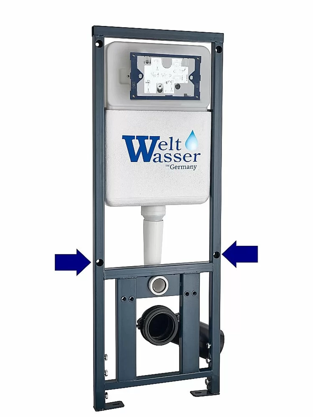 Унитаз подвесной WeltWasser WW MERZBACH 10000014142 с крышкой микролифт, безободковый, смыв торнадо, в комплекте с инсталяцией, черный матовый