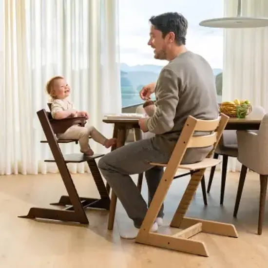 Стульчик для кормления STOKKE Tripp Trapp комплект 4 в 1 (Warm Brown Oak)