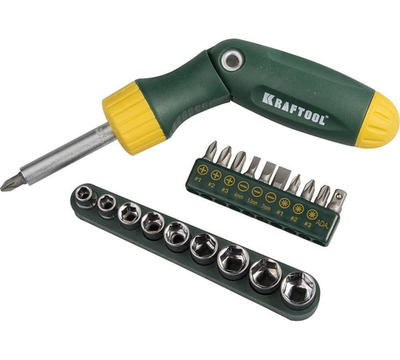 KRAFTOOL X-Hard-21, 21 предм., с насадками, реверсивно-рычажная отвертка (26151-H21)
