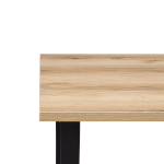 Стол деревянный Woodville Лота Лофт 120 25 мм дуб делано светлый, черный матовый