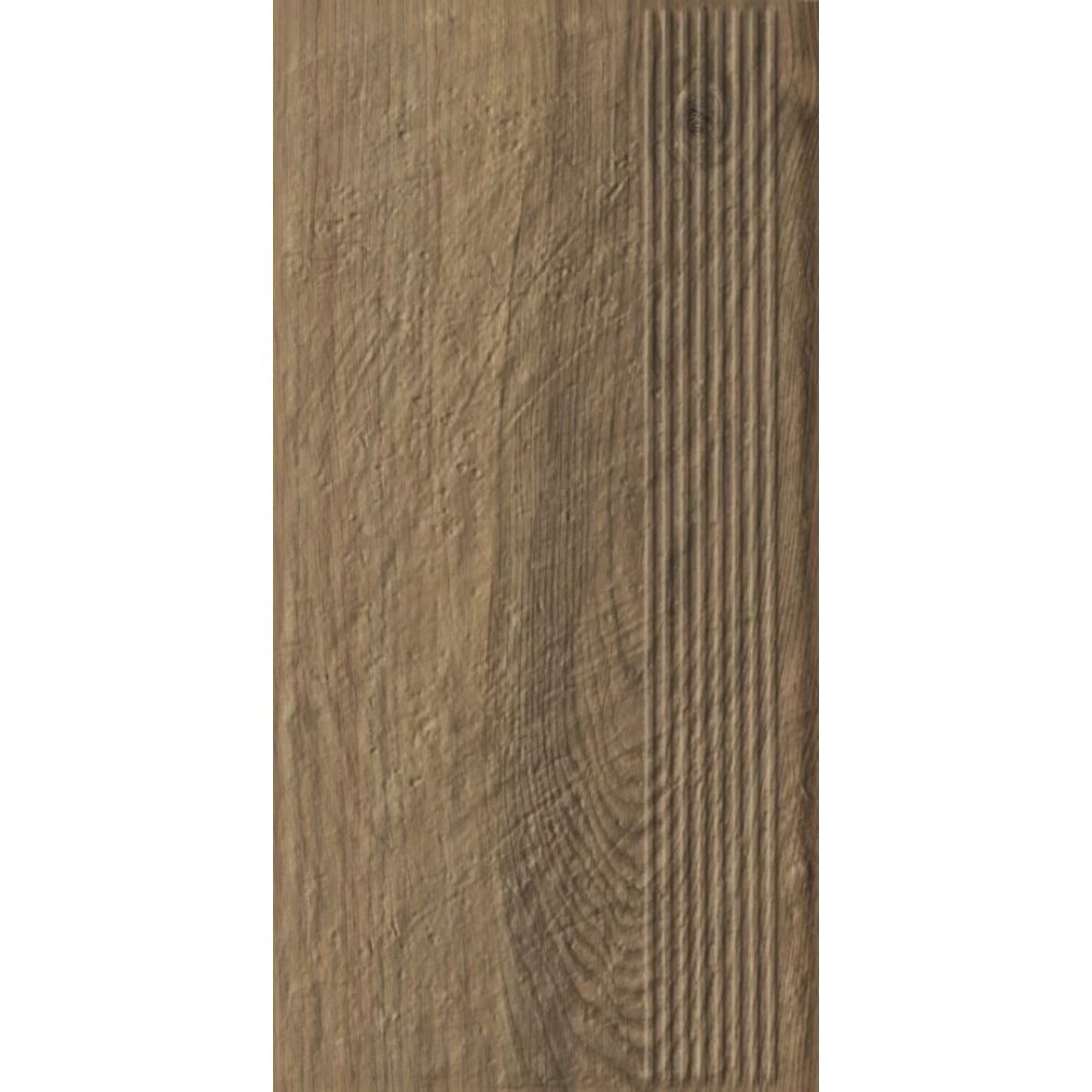 Paradyz Carrizo Wood - Ступень простая структурная с насечками 300x600