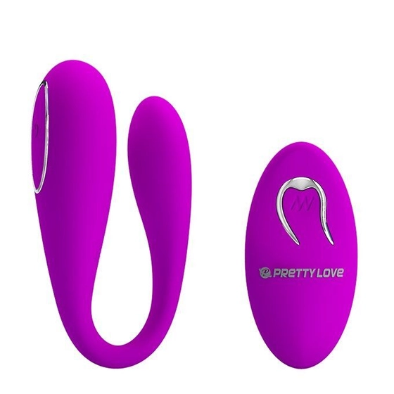 Лиловый вибратор для пар Algernon с пультом ДУ