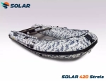 Лодка надувная моторная solar-420 strela jet tunnel