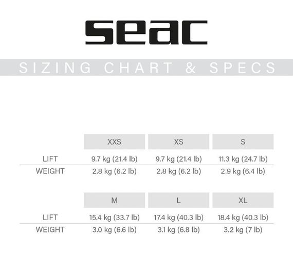 Жилет-компенсатор BCD Seac Smart