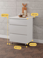 Кухонный гарнитур Севилья 2 м, со столешницей, белый ЛДСП