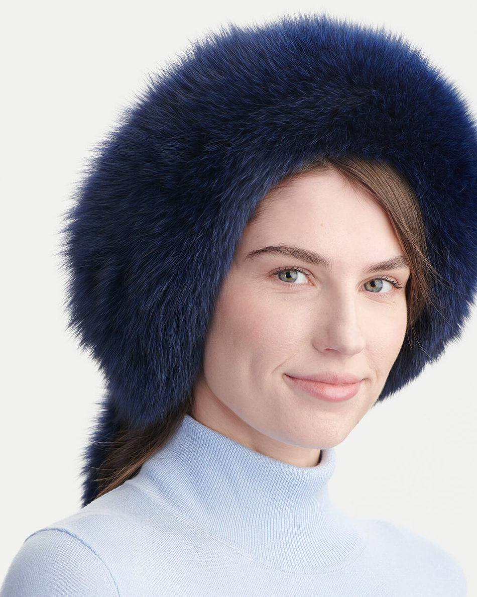 Шапка из меха лисы