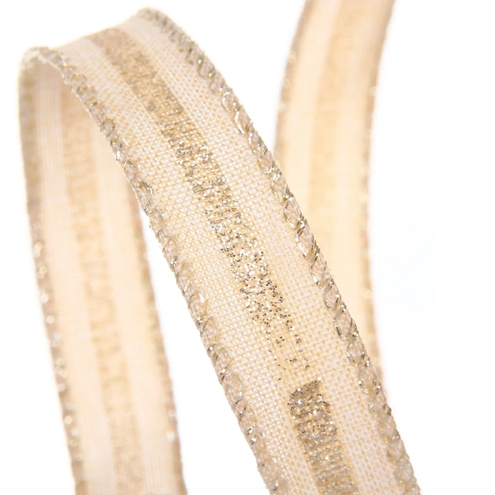 Лента для декорирования «Млечный путь» 1,5 см, 2,7 м, Шампань