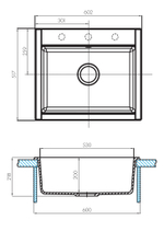 Кухонная мойка AQUATON Делия 60 Терракот