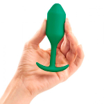 Зеленая пробка для ношения 11,4см b-Vibe Snug Plug 2 BV-008-GRN