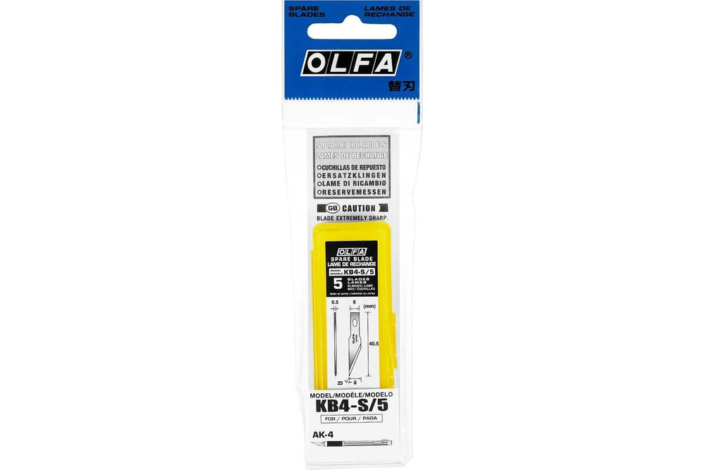 Перовые лезвия OLFA для ножа 6 мм OL-KB4-S/5