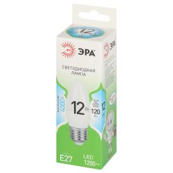 Лампа светодиодная ЭРА GREEN LINE LED B35-12W-840-E27 GL 12Вт свеча яркий белый свет E27 | Лампы cветодиодные Свеча (B/C)