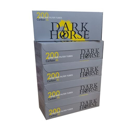 Комплект гильзы для сигарет "Dark Horse" Extra Long Carbon Filter 5х200шт