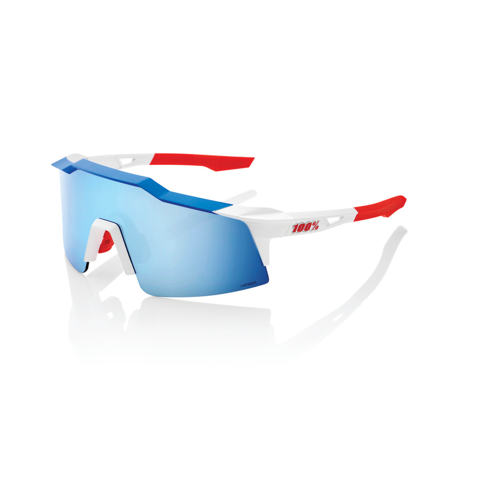 Спортивные очки с диоптриями 100% Speedcraft SL / Total Energies Team Matte White/ / Metallic HiPER Blue ML Mirror Lens