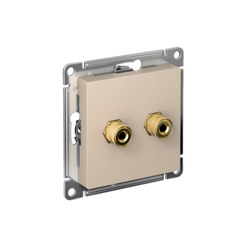 ATLASDESIGN АУДИОРОЗЕТКА двойная, ПЕСОЧНЫЙ