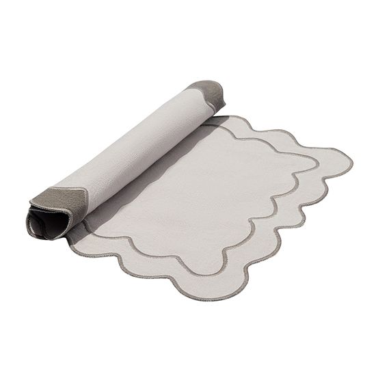 Салфетка под приборы с контрастным кантом серого цвета из коллекции trendy ruffles, 35х45 см