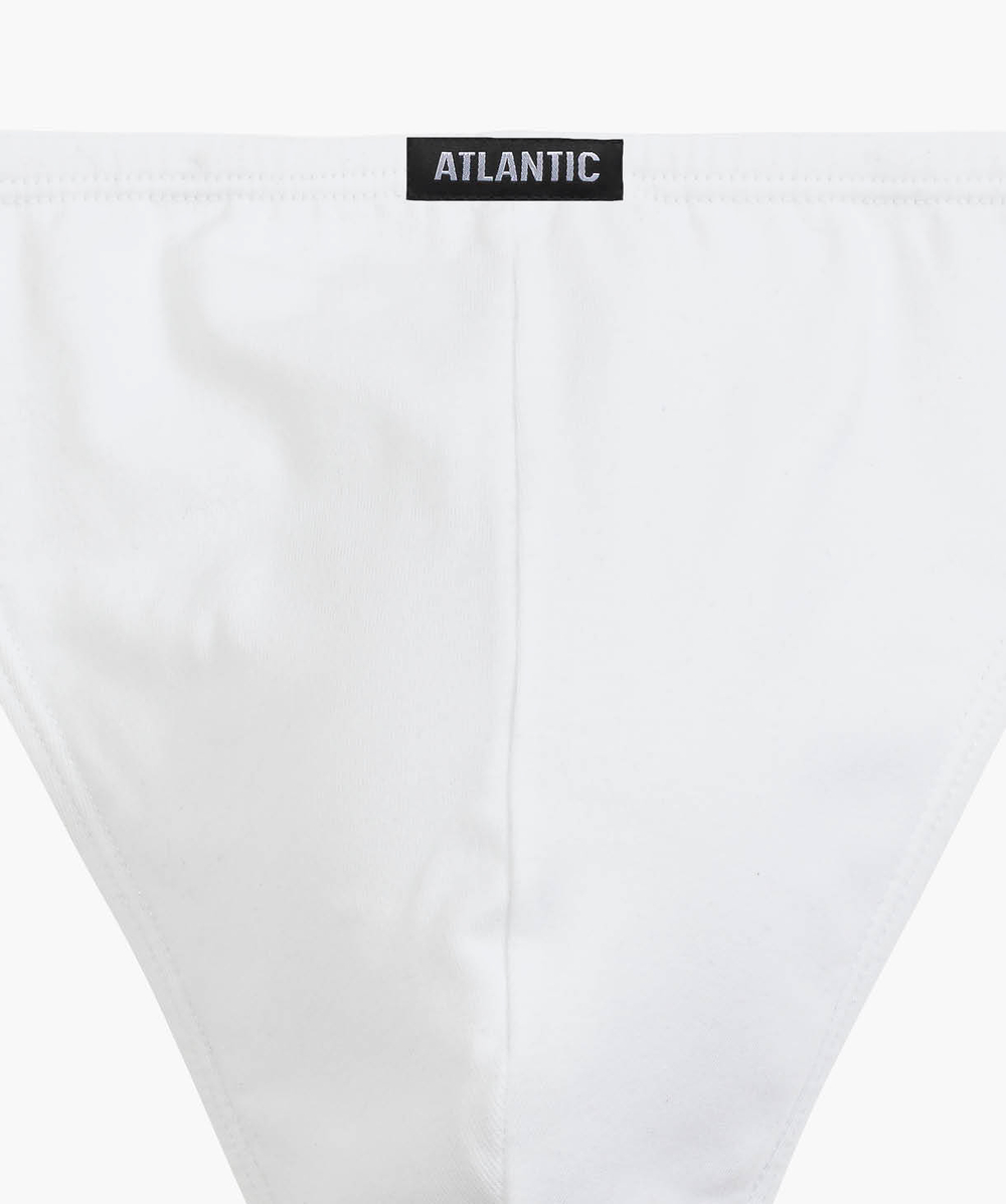 Мужские трусы стринги Atlantic, набор из 2 шт., хлопок, белые, Basic 2BMP-253