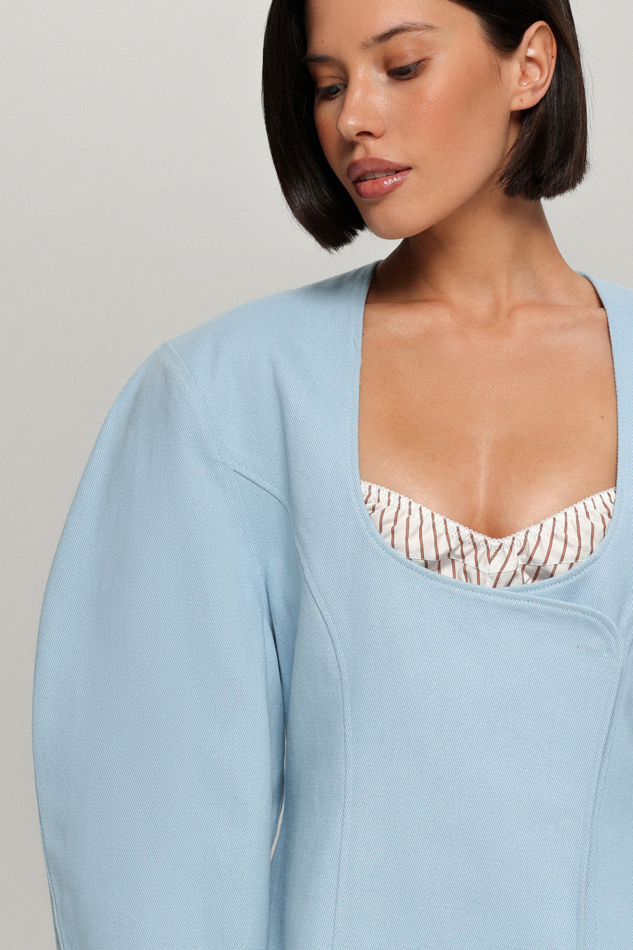 Жакет реглан из денима