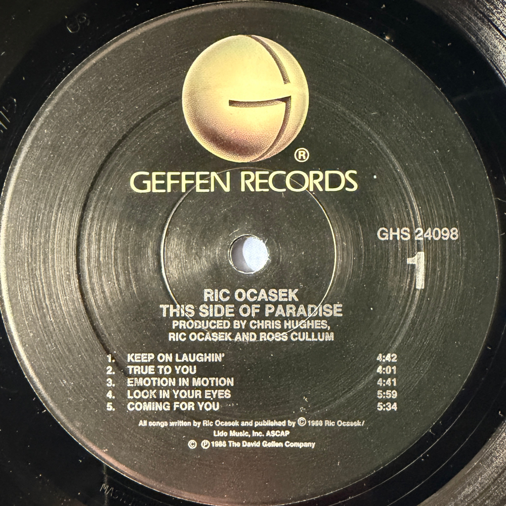 Ric Ocasek ‎– This Side Of Paradise (США 1986г.)