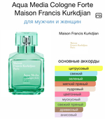Aqua Media Cologne Forte Maison Francis Kurkdjian