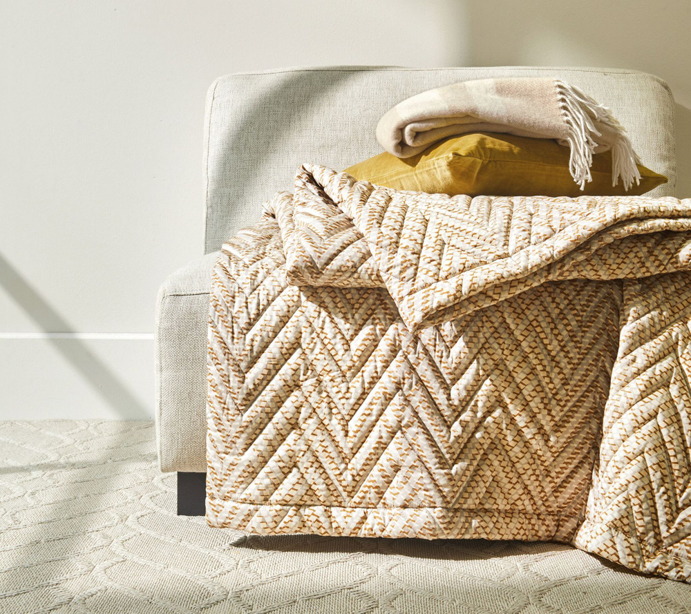 Покрывало стеганое 250х270 Blanc des Vosges Gravity dune песочное