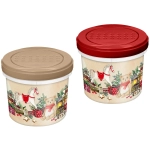 Банка с завинчивающейся крышкой 0,7л с декором «Игрушки» (микс)