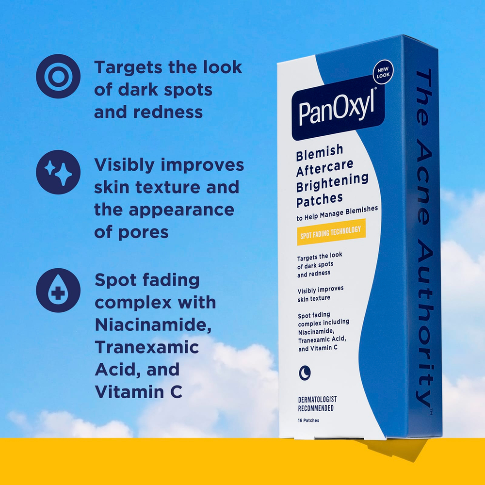 PanOxyl, Осветляющие патчи после ухода Blemish, 16 прозрачных патчей
