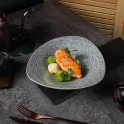 Салатник 600 мл 26,5*24,3 см h5,8 см глазурь Glossy Stone Untouched Taiga P.L. Proff Cuisine [1]