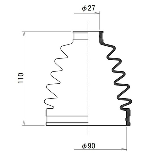 Пыльник привода Maruichi 02187