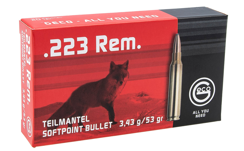 Патроны .223 Rem Geco SP  3,43 г.(53gr)