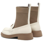 BASTO Cow Leather 16cm Stretch Boots 4CM Women"s